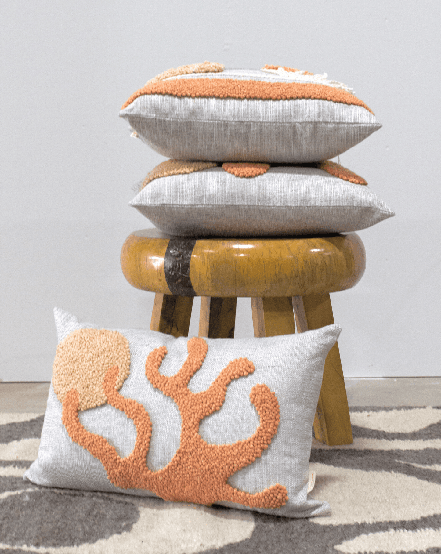 Sea Coral Throw Pillow - Eco-Friendly Comfort