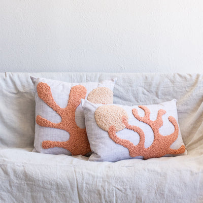 Sea Coral Throw Pillow - Eco-Friendly Comfort