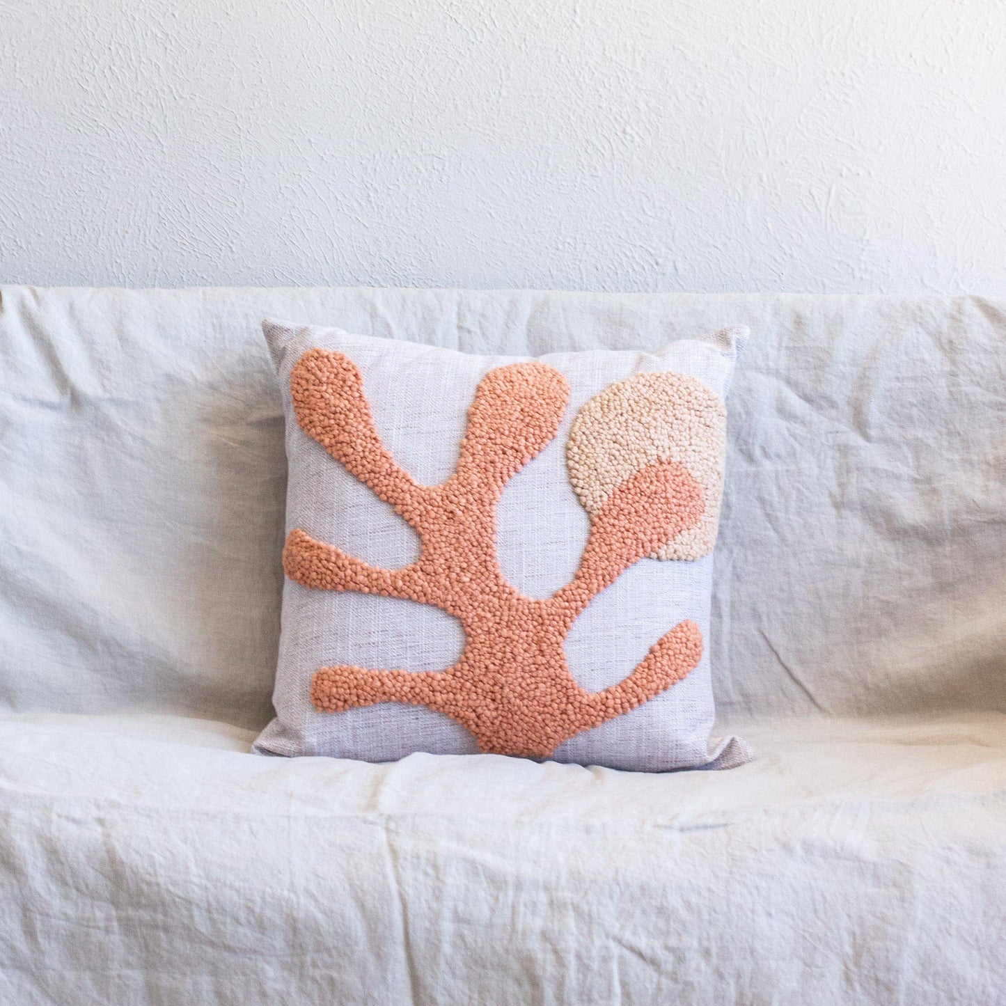 Sea Coral Throw Pillow - Eco-Friendly Comfort