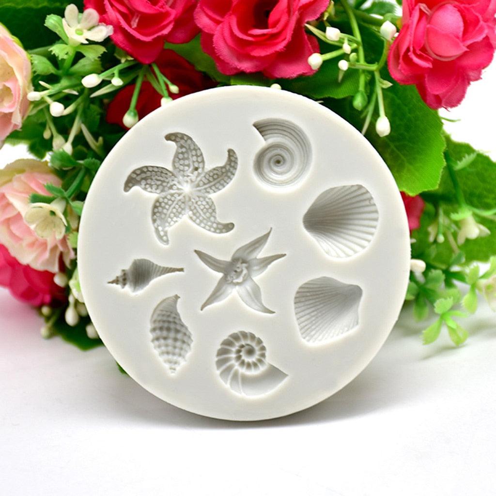 Molde de Silicona de Criaturas Marinas para Decoración de Pasteles y Dulces