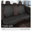 Premium Black Quilted Leather Car Seat Covers