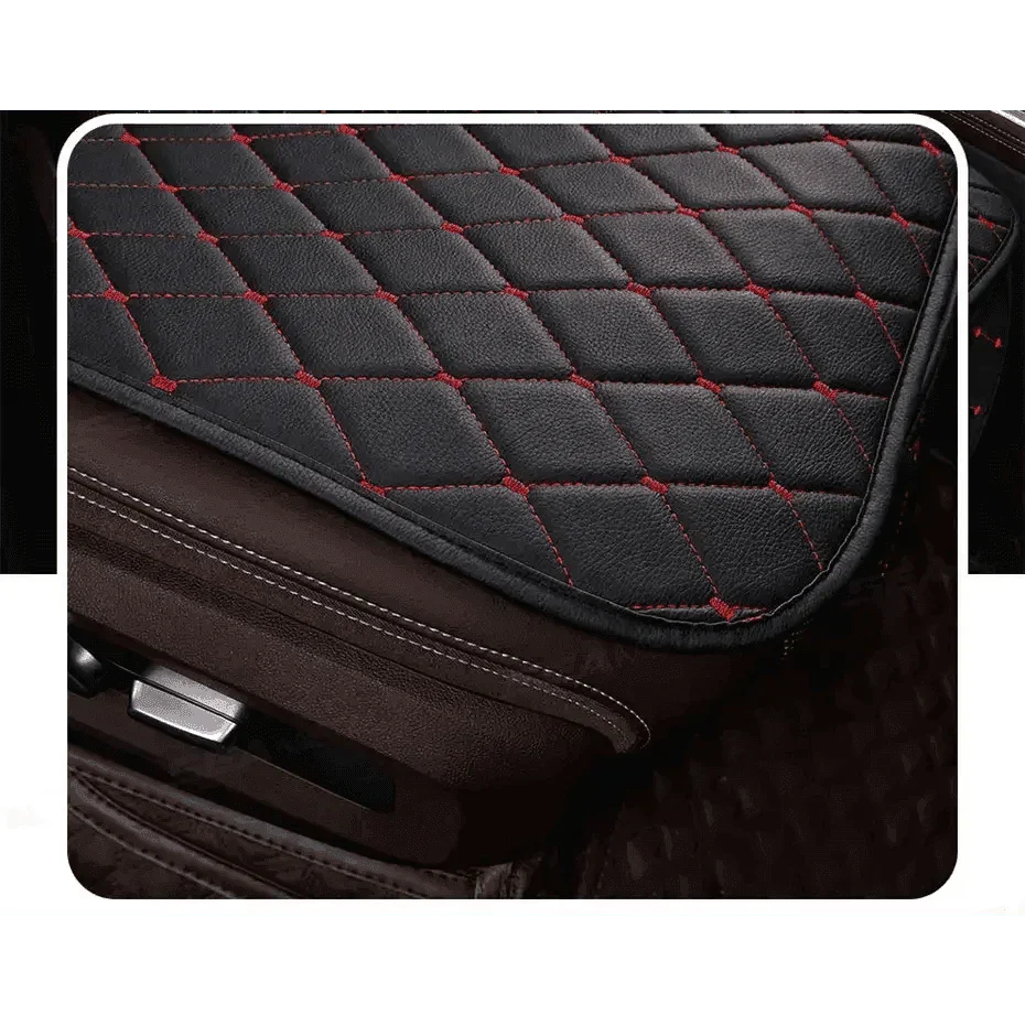Premium Black Quilted Leather Car Seat Covers