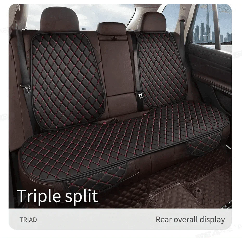 Premium Black Quilted Leather Car Seat Covers
