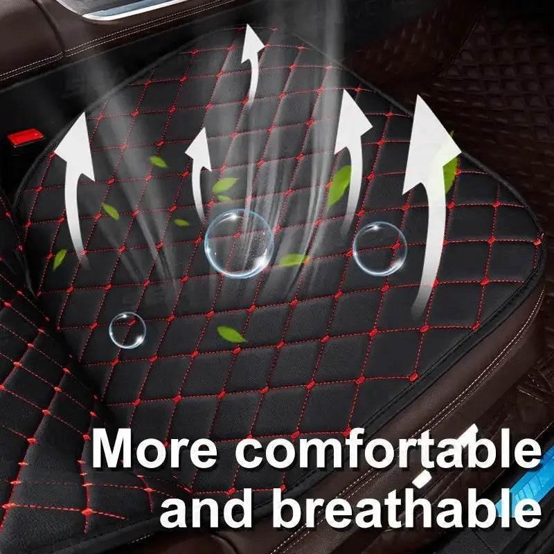 Premium Black Quilted Leather Car Seat Covers