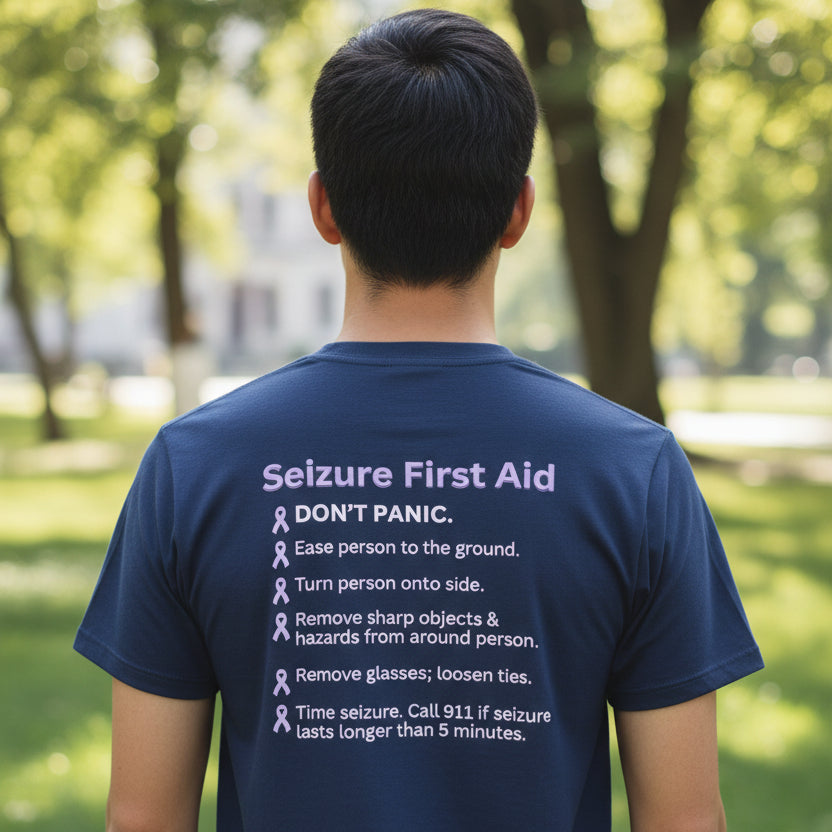 T-shirt unisexe en coton épais avec poche de premiers secours pour crises