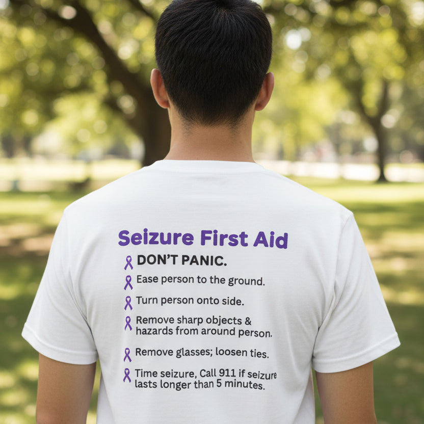 T-shirt unisexe en coton épais avec poche de premiers secours pour crises
