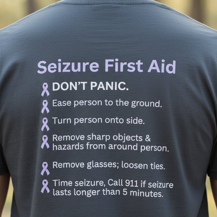 T-shirt unisexe en coton épais avec poche de premiers secours pour crises