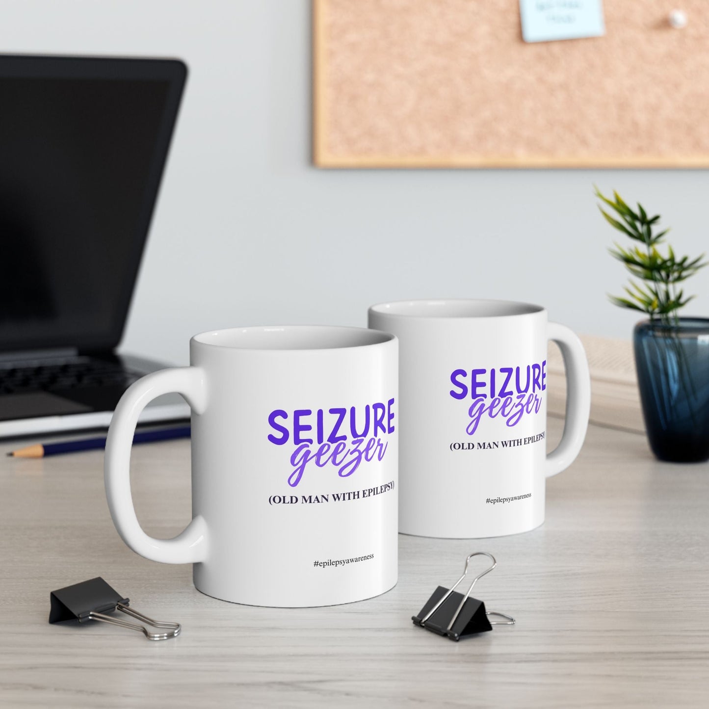 Tasse en céramique de sensibilisation à l'épilepsie - Élégante et fonctionnelle