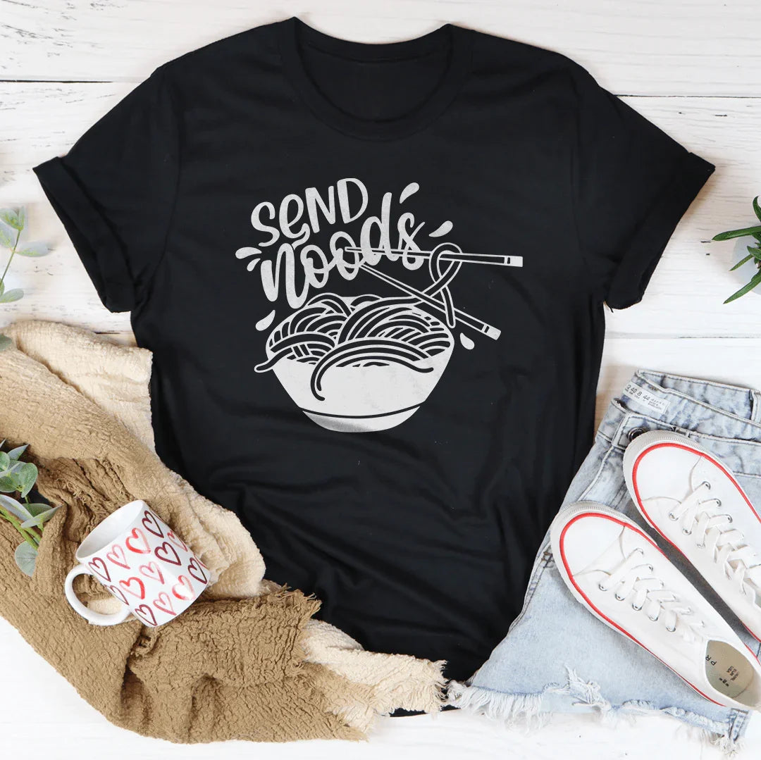 Send Noods Tee - Playful Cotton T-Shirt