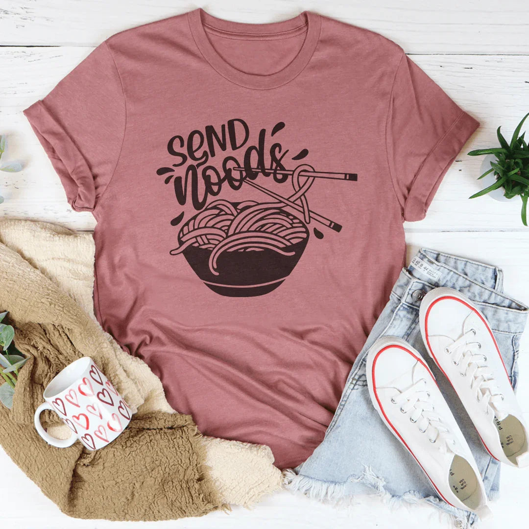 Send Noods Tee - Playful Cotton T-Shirt