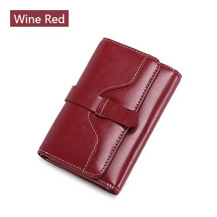 Sendefn  Wallet-female Short Women's Hasp Women Purse Split Leather With Coin Pocket Mini - Korvel
