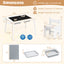 Sensory Table and Chair Set for Kids 2-8 with Foldable Bins - White