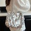 Sequin Braided Strap Shoulder Bag - Korvel