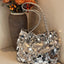 Sequin Braided Strap Shoulder Bag - Korvel