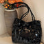 Sequin Braided Strap Shoulder Bag - Korvel