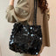 Sequin Braided Strap Shoulder Bag - Korvel