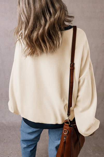 Sweatshirt à manches longues avec imprimé chapeau en sequins