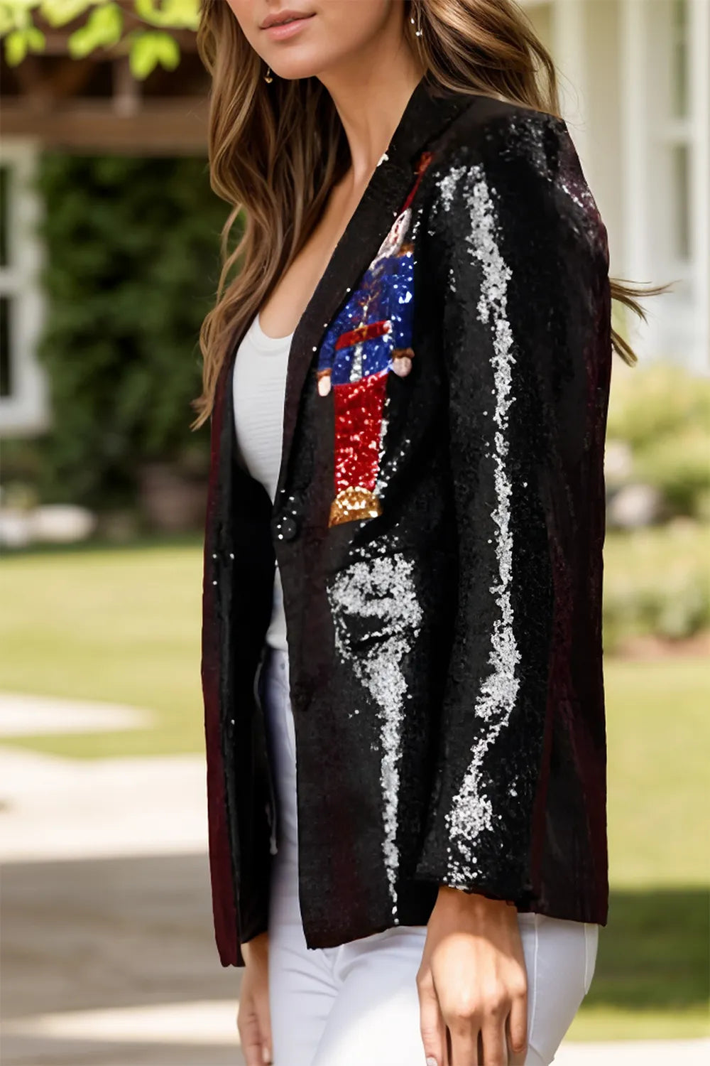Blazer à manches longues en sequins Nutcracker