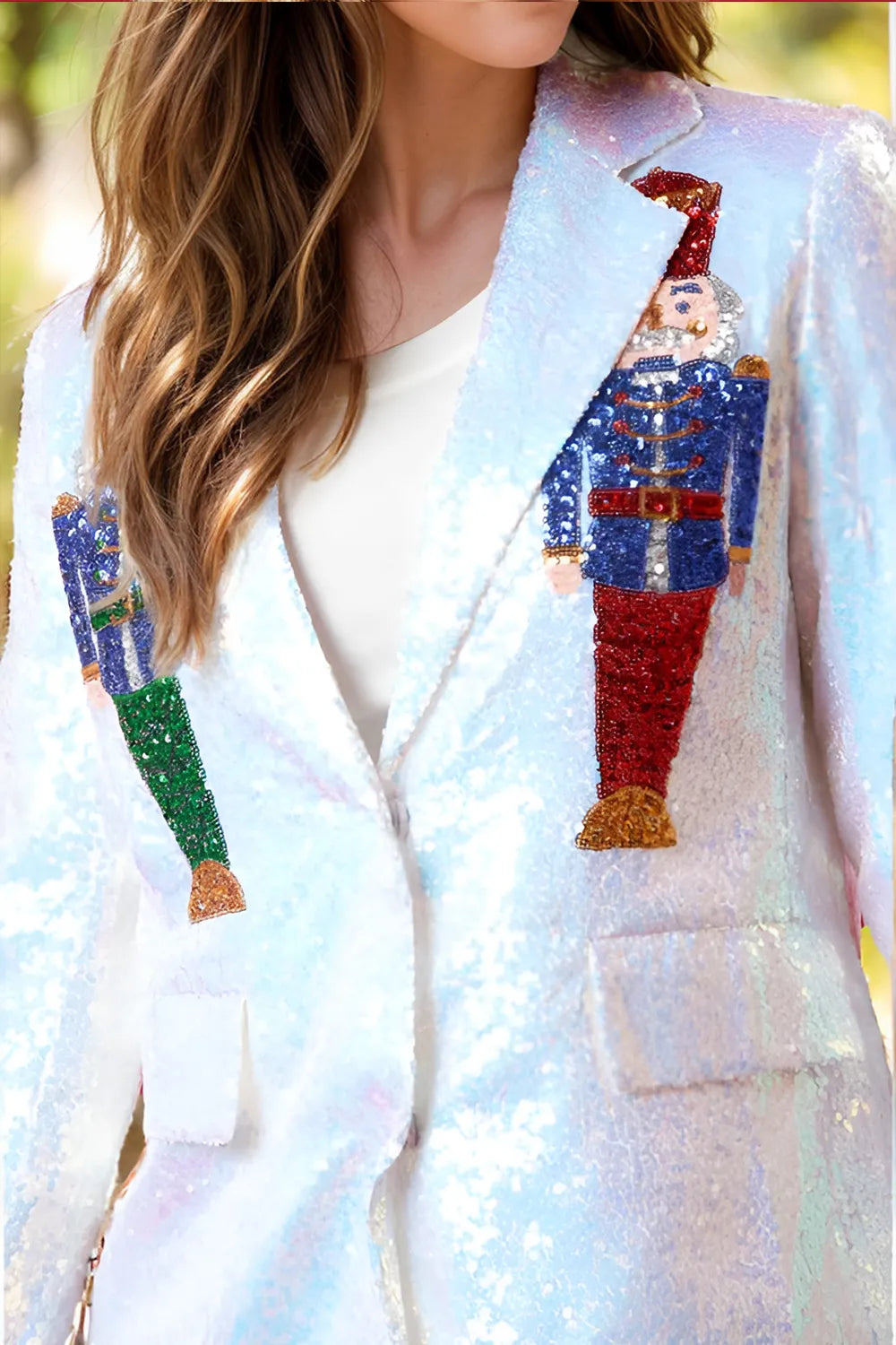 Blazer à manches longues en sequins Nutcracker