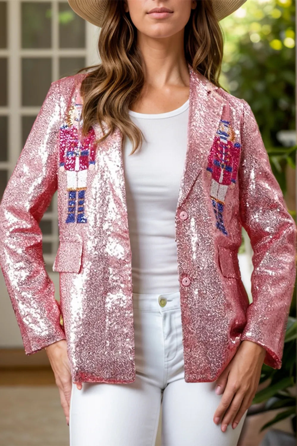 Blazer à manches longues en sequins Nutcracker