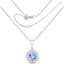 Ensemble de bijoux en tanzanite véritable de 3,77 carats et topaze blanche