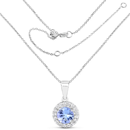 Ensemble de bijoux en tanzanite véritable de 3,77 carats et topaze blanche