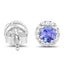 Ensemble de bijoux en tanzanite véritable de 3,77 carats et topaze blanche