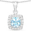 Ensemble de bijoux en topaze bleue et topaze blanche de 4,62 carats