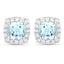Ensemble de bijoux en topaze bleue et topaze blanche de 4,62 carats