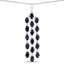 Pendentif en saphir bleu véritable de 7,68 carats en argent sterling