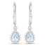 Ensemble de bijoux en topaze bleue et topaze blanche de 2,00 carats