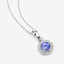 1.05 Carat Genuine Tanzanite & White Topaz Pendant in Sterling Silver