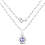 1.05 Carat Genuine Tanzanite & White Topaz Pendant in Sterling Silver
