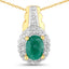 1.71 Carat Dyed Emerald and White Topaz Sterling Silver Jewelry Set