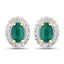 1.71 Carat Dyed Emerald and White Topaz Sterling Silver Jewelry Set