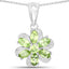 Ensemble de bijoux en péridot et topaze blanche de 8,04 carats en argent sterling