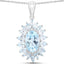19.18 Carat Genuine Blue Topaz Sterling Silver Jewelry Set