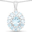 Ensemble de bijoux en argent sterling avec topaze bleue et blanche de 14,02 carats