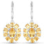 12.24 Carat Genuine Citrine & White Topaz Sterling Silver Jewelry Set