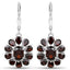 Elegant 13.82 Carat Garnet & White Topaz Jewelry Set in Sterling Silver
