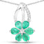 Ensemble de bijoux en émeraude véritable de 3,61 carats et topaze blanche