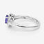 1.05 Carat Genuine Tanzanite and White Topaz Sterling Silver Ring