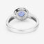 1.05 Carat Genuine Tanzanite and White Topaz Sterling Silver Ring