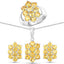 Ensemble de bijoux en argent sterling avec citrine véritable de 6,60 carats