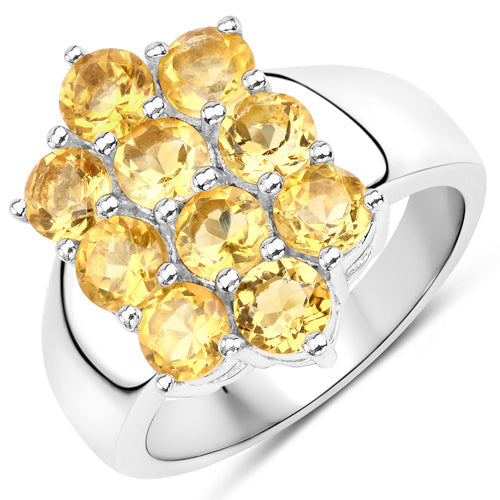 Ensemble de bijoux en argent sterling avec citrine véritable de 6,60 carats