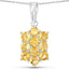 Ensemble de bijoux en argent sterling avec citrine véritable de 6,60 carats