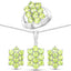 6.80 Carat Genuine Peridot Sterling Silver Jewelry Set