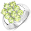 6.80 Carat Genuine Peridot Sterling Silver Jewelry Set