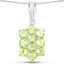 6.80 Carat Genuine Peridot Sterling Silver Jewelry Set
