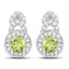 Conjunto de Joyería de Peridoto y Topacio Blanco de 2.68 Quilates